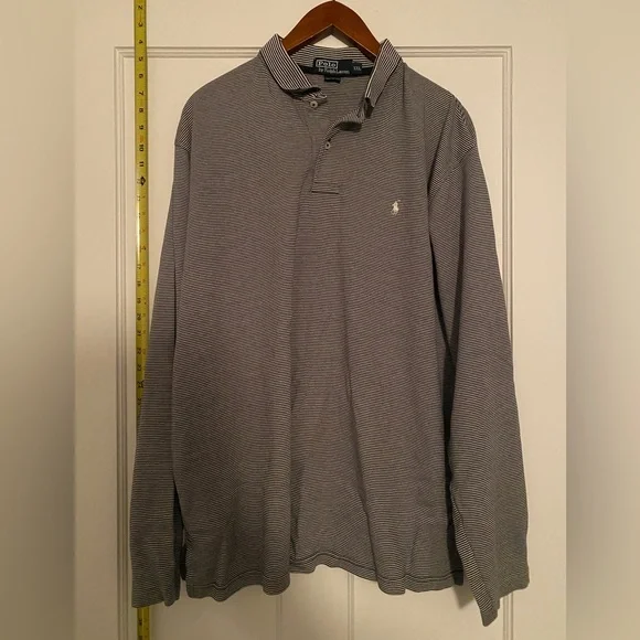 Polo Long Sleeve Shirt - Stripe long sleeve shirt