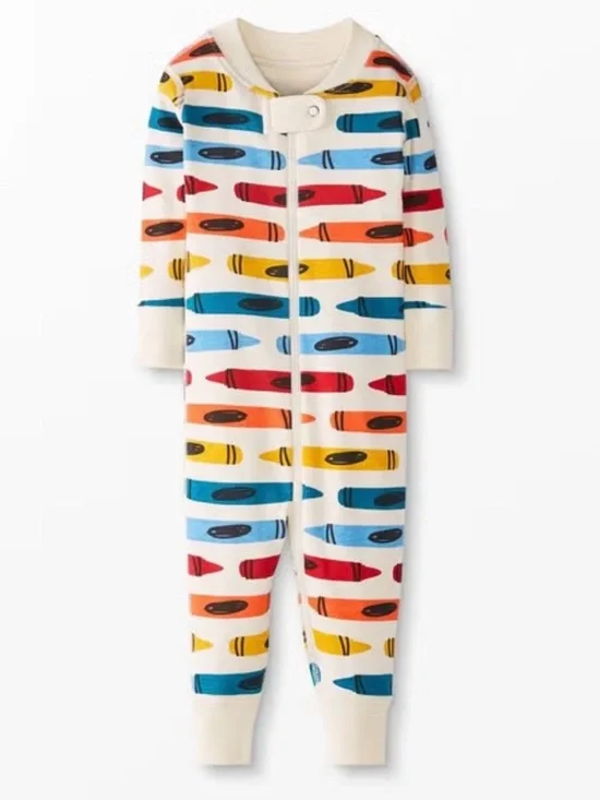 Hanna Andersson HannaJames Sleeper in Crayon Print, Size 0-3 Months