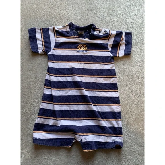 Baby Boys Osh Kosh Striped Romper One Piece Size 24 Months