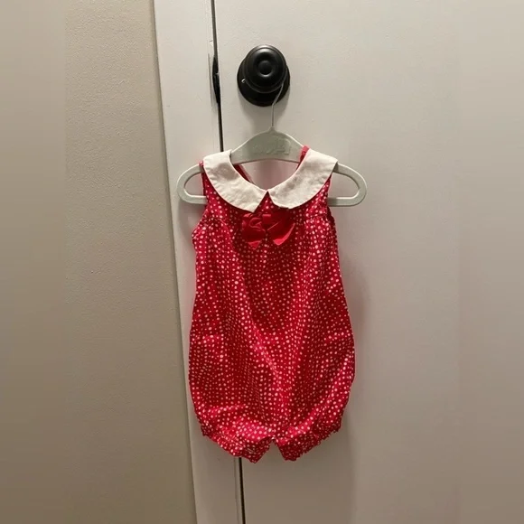 Gymboree | Red Polka Dot Tank top romper |  6-12 mo