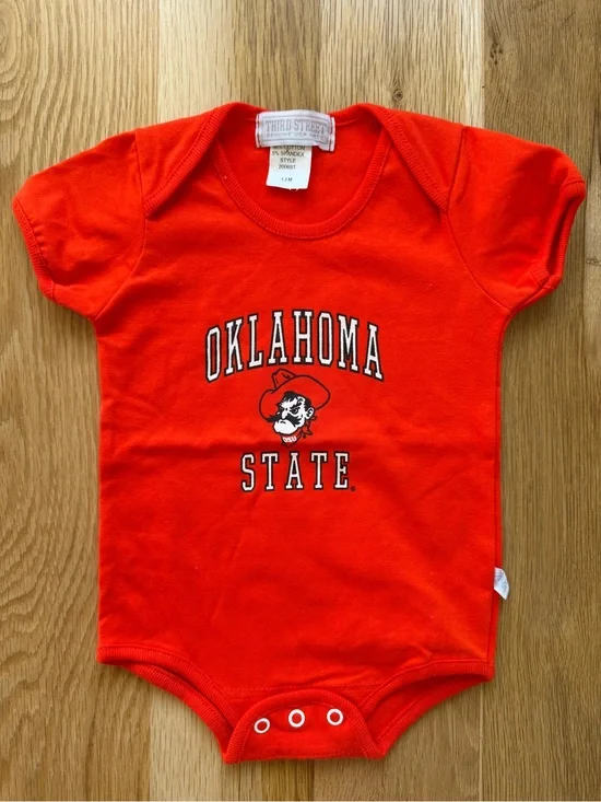 NWOT Oklahoma State Cowboys 12 Month Onesie