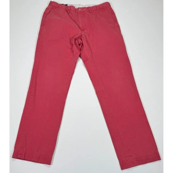 Polo Ralph Lauren Mens Tag 33x32 Fit 31x29 Coral Slim Fit Chino Pants Preppy