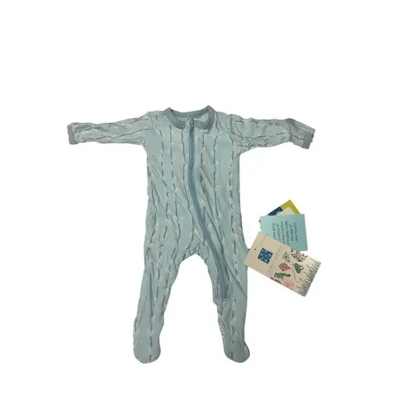 KicKee Pants blue onesie size newborn NWT