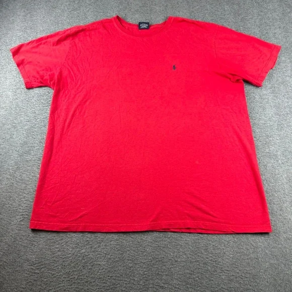 Polo Ralph Lauren T-Shirt Men's XL Red Short Sleeve Embroidered Pony Logo Cotton