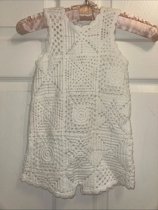 Zara White Crochet Romper