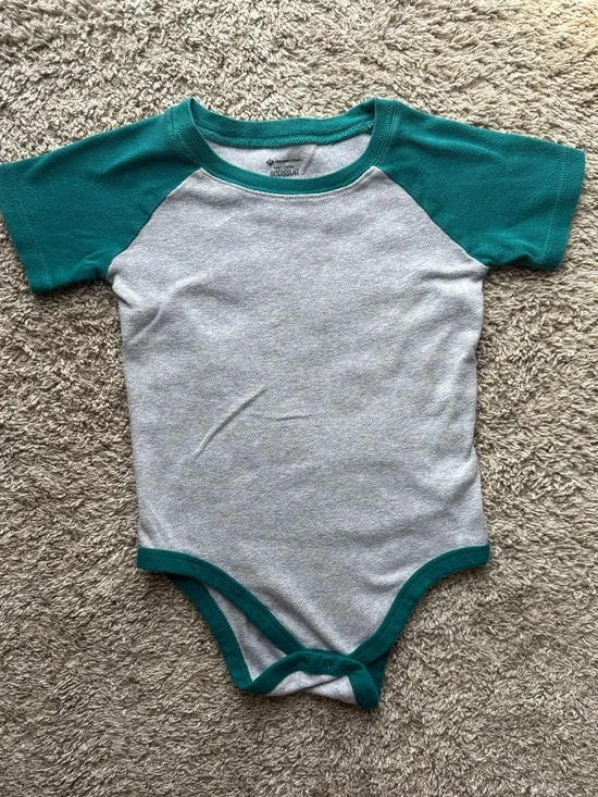 Member’s Mark Baby’s Favorite Raglan Bodysuit Gray Teal 24M 100% Cotton