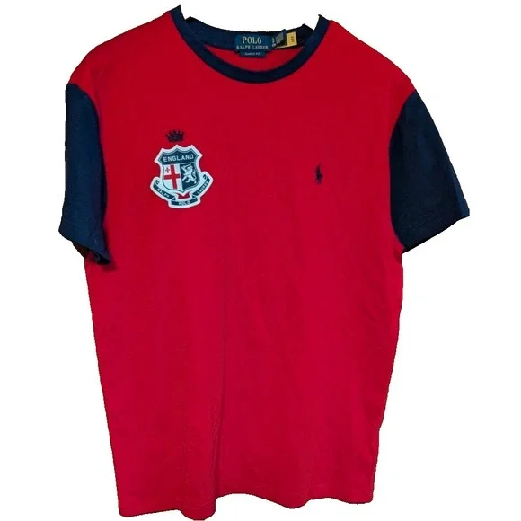 Polo Ralph Lauren  England Crest 24 Crewneck T-Shirt  Men's SMALL  NEW