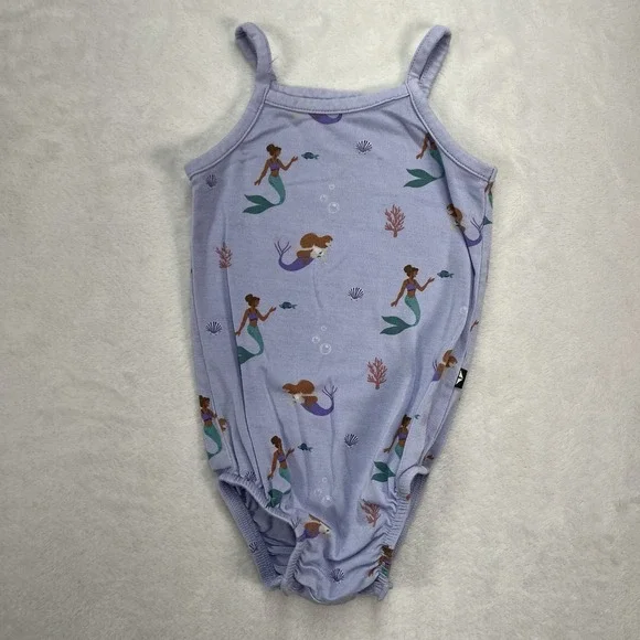Kyte Baby Bamboo Bodysuit Baby Girl 0-3m Mermaid Coastal Summer