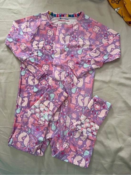 NWOT Magnetic Me Purple fox bunny Viscose(Bamboo) convertible footies- 12-18M