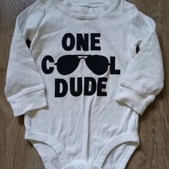 White 'One Cool Dude' Kids One Piece