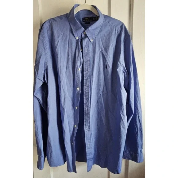 POLO RALPH‎ LAUREN CLASSIC FIT blue men sz XXL 18.5