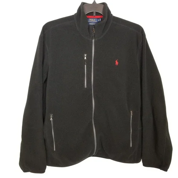 Polo by Ralph Lauren Full-zip Fleece Jacket Sz XL ‎ Red Logo Outdoor Classic