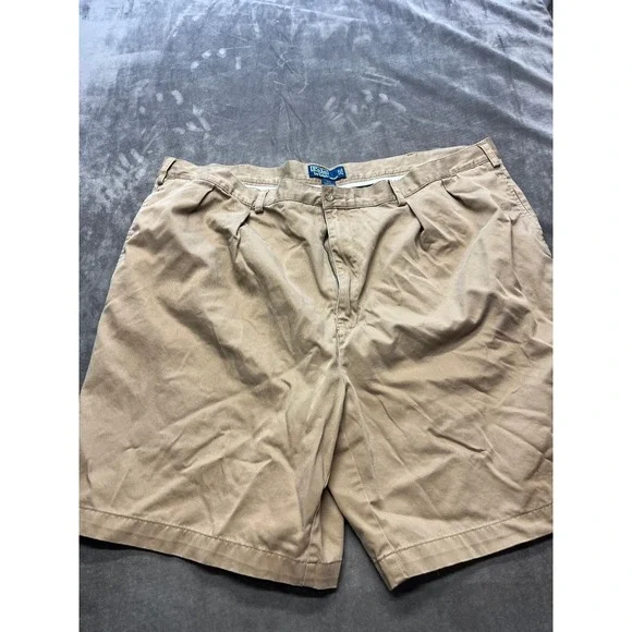 Polo Ralph Lauren Classic Chino Tyler Shorts‎ Pleated Big Man Size 48 Beige