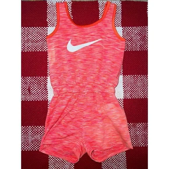 Nike Littler Girls Heathered Sport Essentials Romper (4)