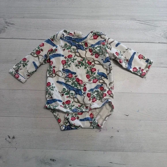 Kate Quinn baby girls‎ floral bird long sleeve bodysuit 0-3 months