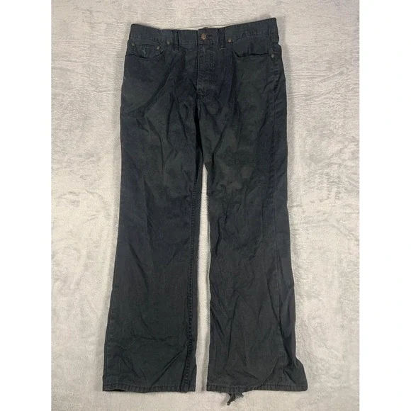 Polo Ralph Lauren Authentic Dungarees Mens Size 38 Black Canvas Dungaree Pants