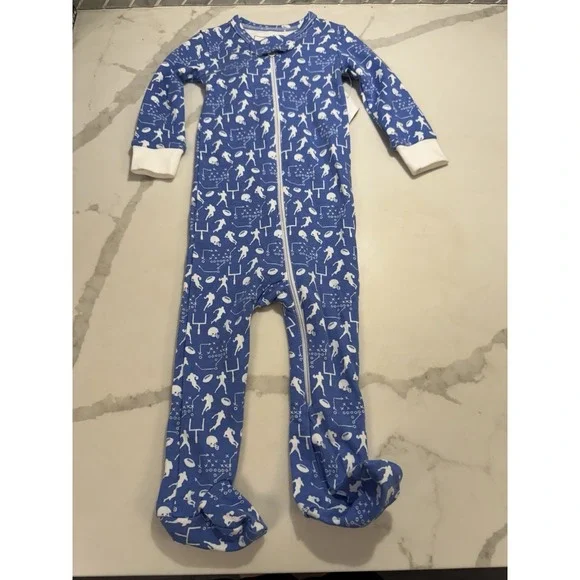 Lila Hayes 100% Pima Cotton Parker Bodysuit 3-6 Mos Super Bowl Football NWT