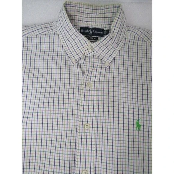 Ralph Lauren Polo Classic Oversized 100% Cotton‎ Multi-Color Short sleeve Sz XL