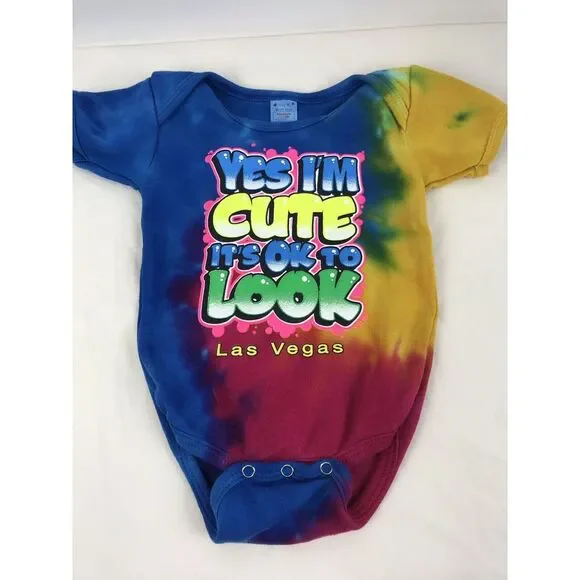 Say It‎ With Love Baby Tie-Dye Las Vegas Shirt 12-18M 