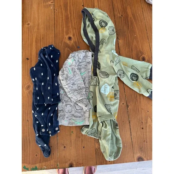 Carter's Baby‎ Boys 3 Piece Outfit 6 Months Bodysuits Long Sleeve Tops Hooded