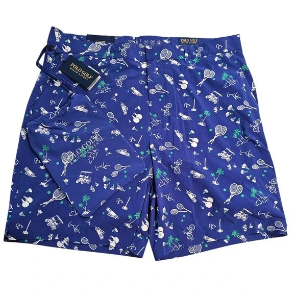 Polo Golf Ralph Lauren Men's Performance Hybrid Golf Swim Shorts Outdoor Sz 38