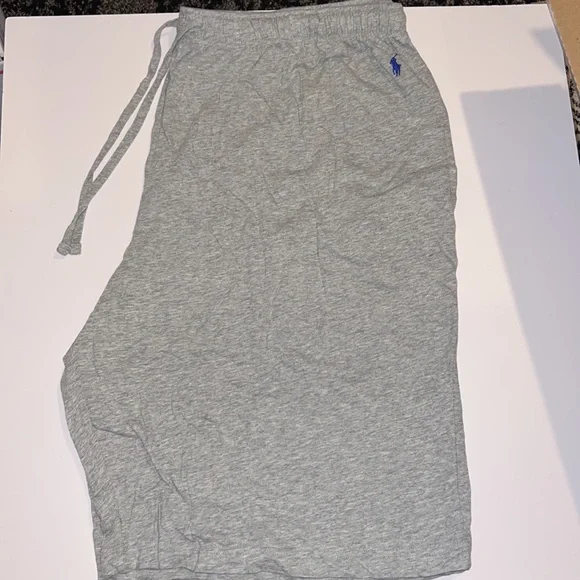 NWT Grey Mens navy POLO logo Ralph Lauren Relaxed fit Pajama Shorts