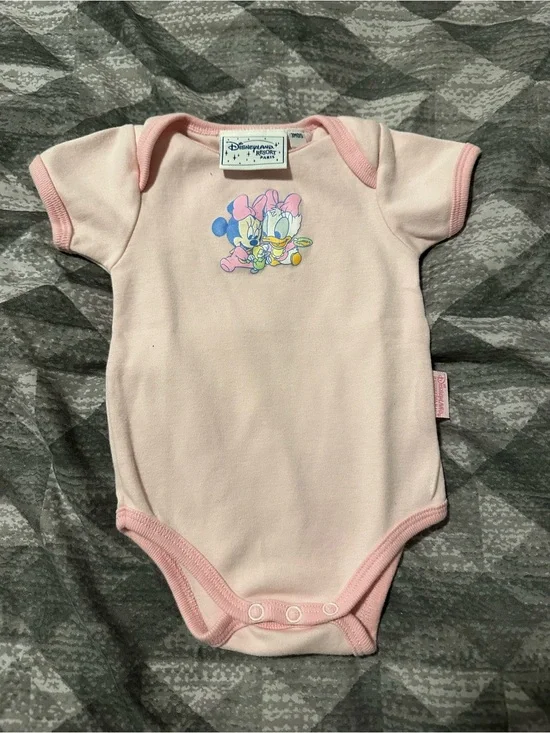 Disney Pink Minnie & Daisy Short-Sleeve One-Piece Bodysuit