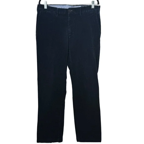 Polo Ralph Lauren Corduroy Pants Mens 34 Navy Teal Blue Classic Fit Trousers‎