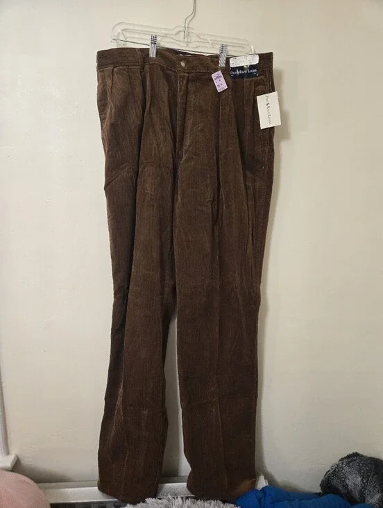 NWT Polo Ralph Lauren Brown Corduroy Pamts Men's 42 36