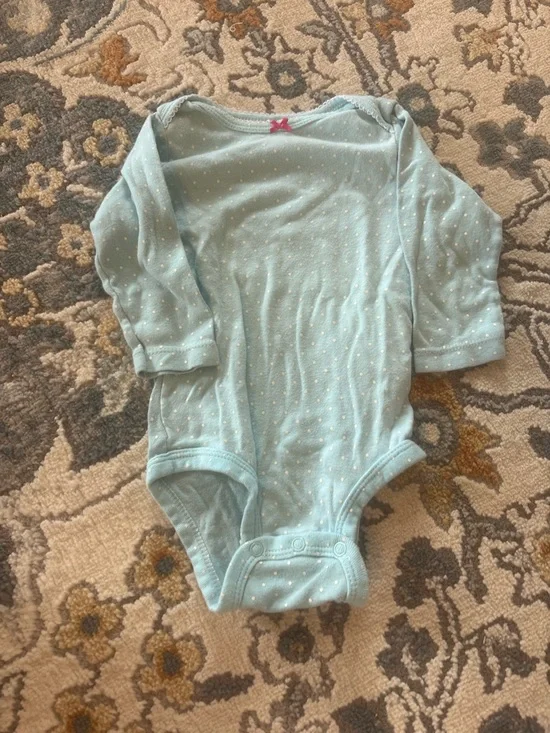 Carter's Light Blue Polka Dot Infant Bodysuit
