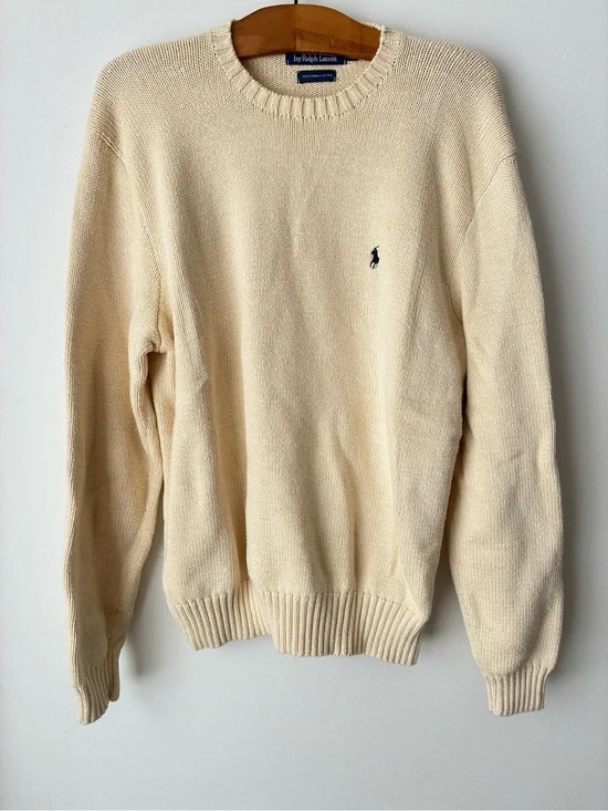 Polo Ralph Lauren Sweater Men's Large Crewneck Vintage 100% Pima Cotton