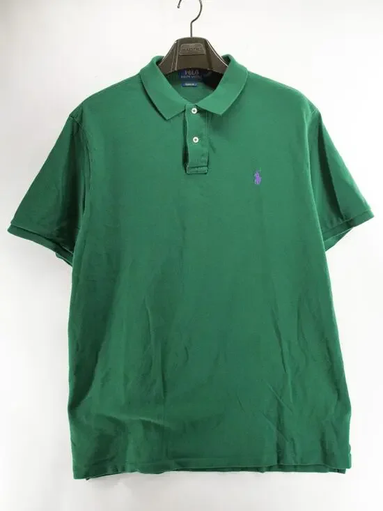 Polo Ralph Lauren Mens 2XL Green Polo Shirt Classic Fit Short Sleeve Casual Work