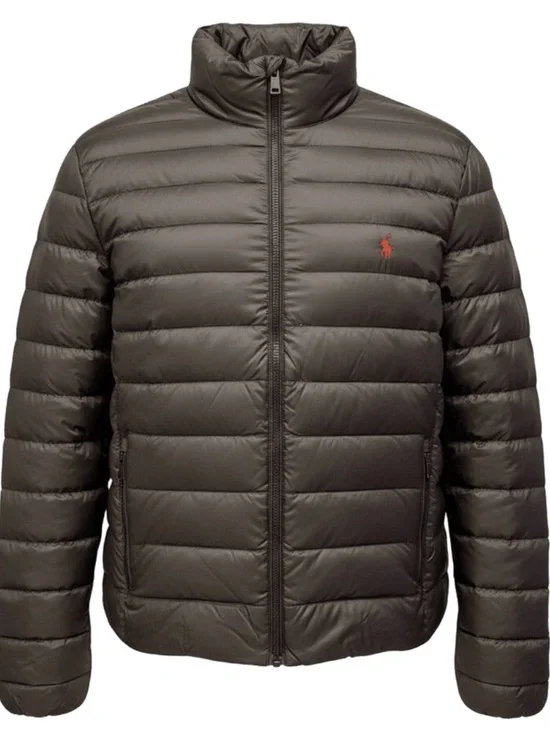 Polo by Ralph Lauren Brown Packable Quilted Puffer with Red Pony
