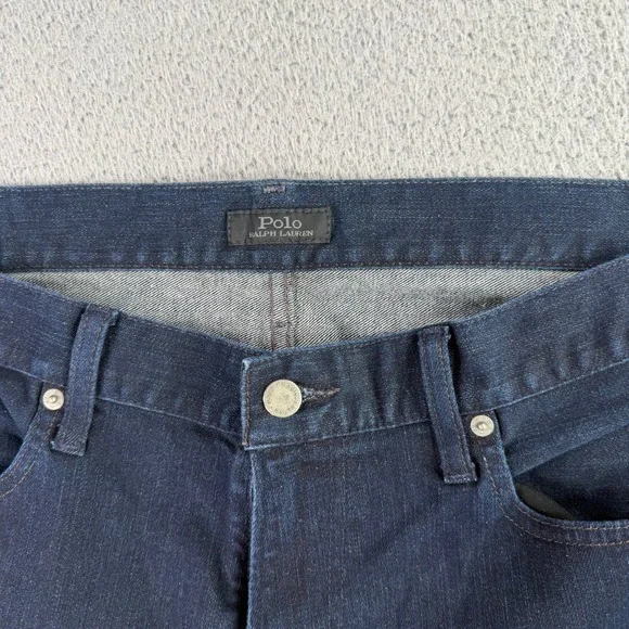 Polo Ralph Lauren Jeans Mens 36x32 Blue Hampton Relaxed Straight Dark Wash Denim