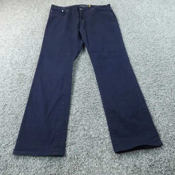 Polo Ralph Lauren Jeans Mens 34X30 Blue Denim Pants Varick Slim Straight Stretch