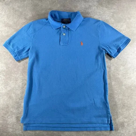 Youth Boys Polo Ralph Lauren Blue Polo Button Up Medium