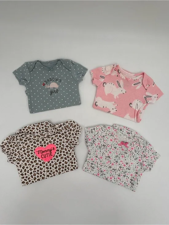 Carter’s/Child of Mine Set of 4 Onesies Size NB