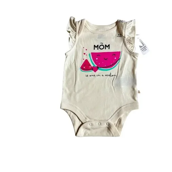 Gap Baby Flutter Sleeve  MOM Graphic Style Snap Closure Onesie Sz 0-3M