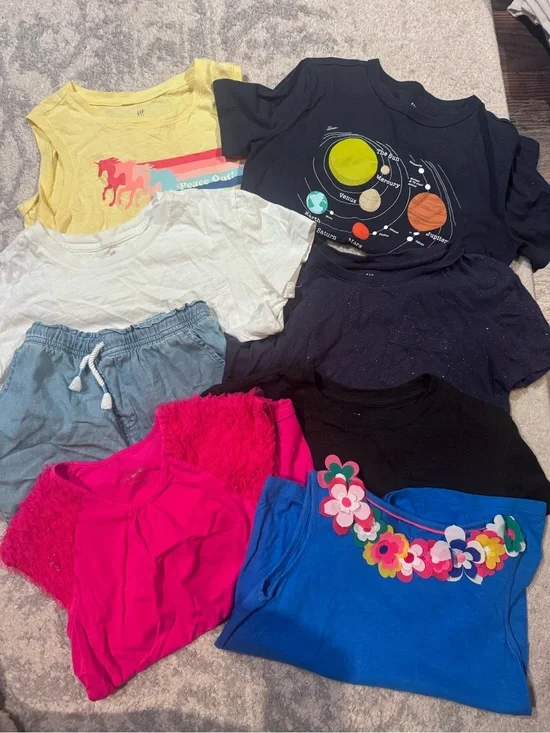 8 piece Mixed Kids Tops & Short Lot  6 Gap 1 Kate Spade 1 Mini Boden