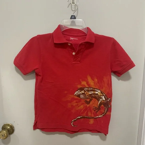 Vintage GAP Red Polo with Lizard Graphic
