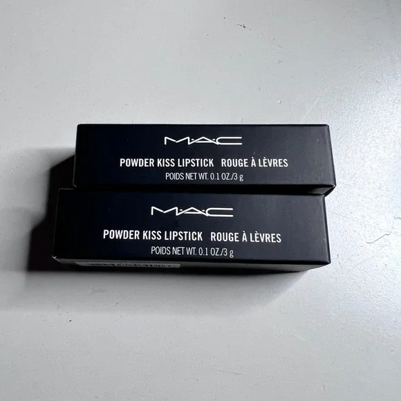 Lot 2 MAC Powder Kiss Lipstick 922 Werk Werk Werk Full Size NIB 0.1oz Made Italy