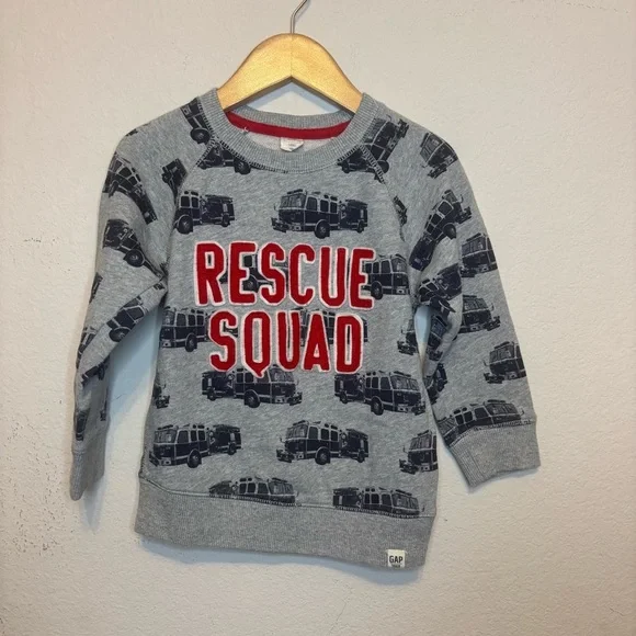 GAP Kids Gray Rescue Squad Sweatshirt, size 4T