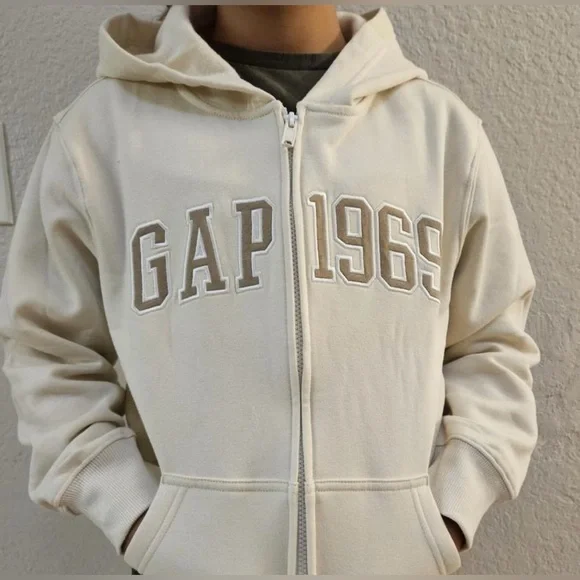 NWT Gap Boys Full Zip Embroidered Hoodie