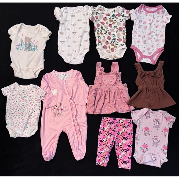 Baby Girl Clothing,  Lot 10pc, 3-6 Months, Bundle # 6, Gap, Gerber, Carter
