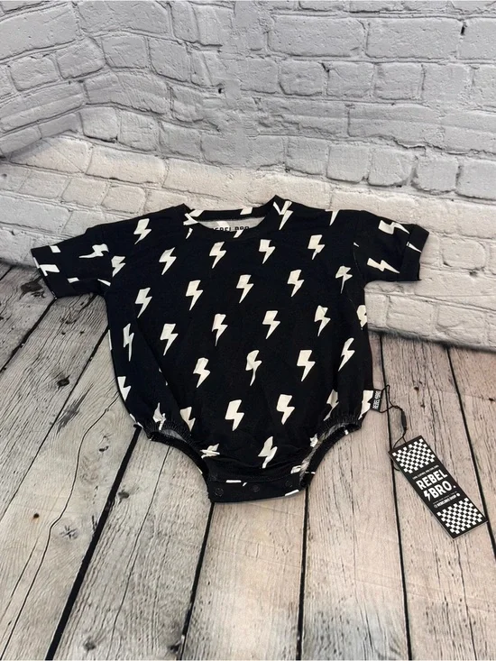 Rebel Bro Lightning Bolt Bamboo Bubble Romper