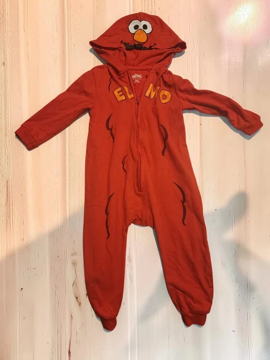 Sesame Street Elmo Hooded Costume Pajama — Zip-Up One Piece