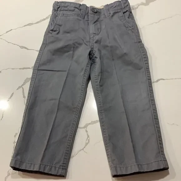 Baby GAP Toddler Boys Lived -in Gray Casual Dress Pants Grey Size 2T