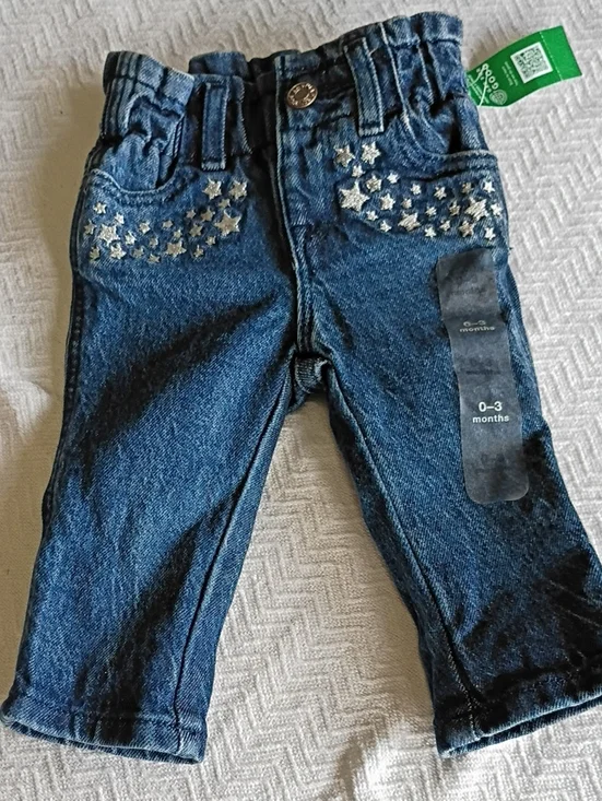 GAP Dark Blue Baby Jeans with Silver Star Accents