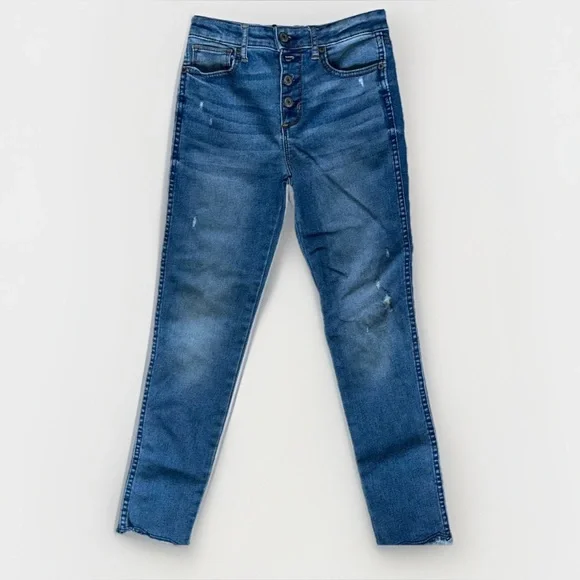 GAP Kids NWOT 4 Button Fly‎ High Rise Skinny Legging Denim Blue Jeans - Size Y12