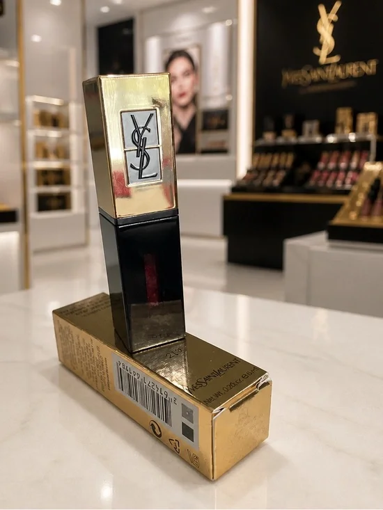 YSL Rouge Pur Couture Vernis A Levres Pop Water Glossy Stain -Fuchsia Drops